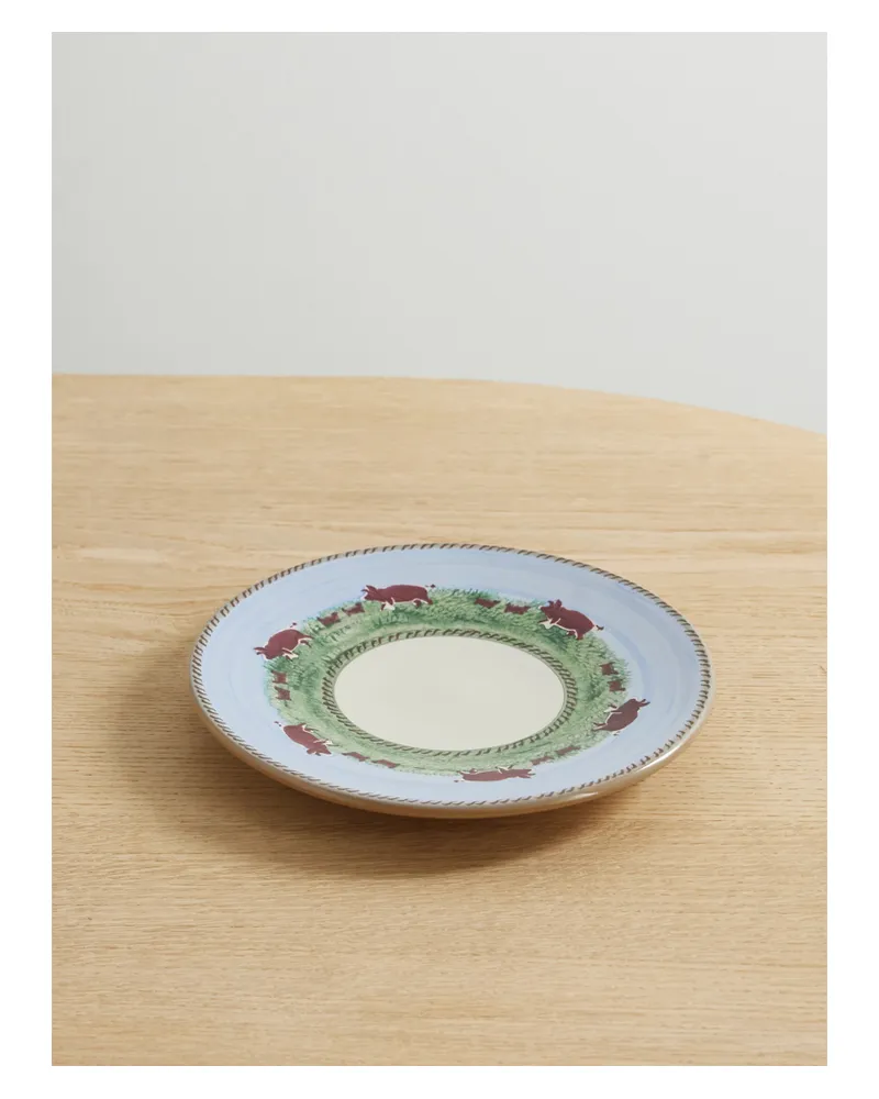 J.W.Anderson Nicholas Mosse Teller Aus Bemalter Keramik - Blau Blau