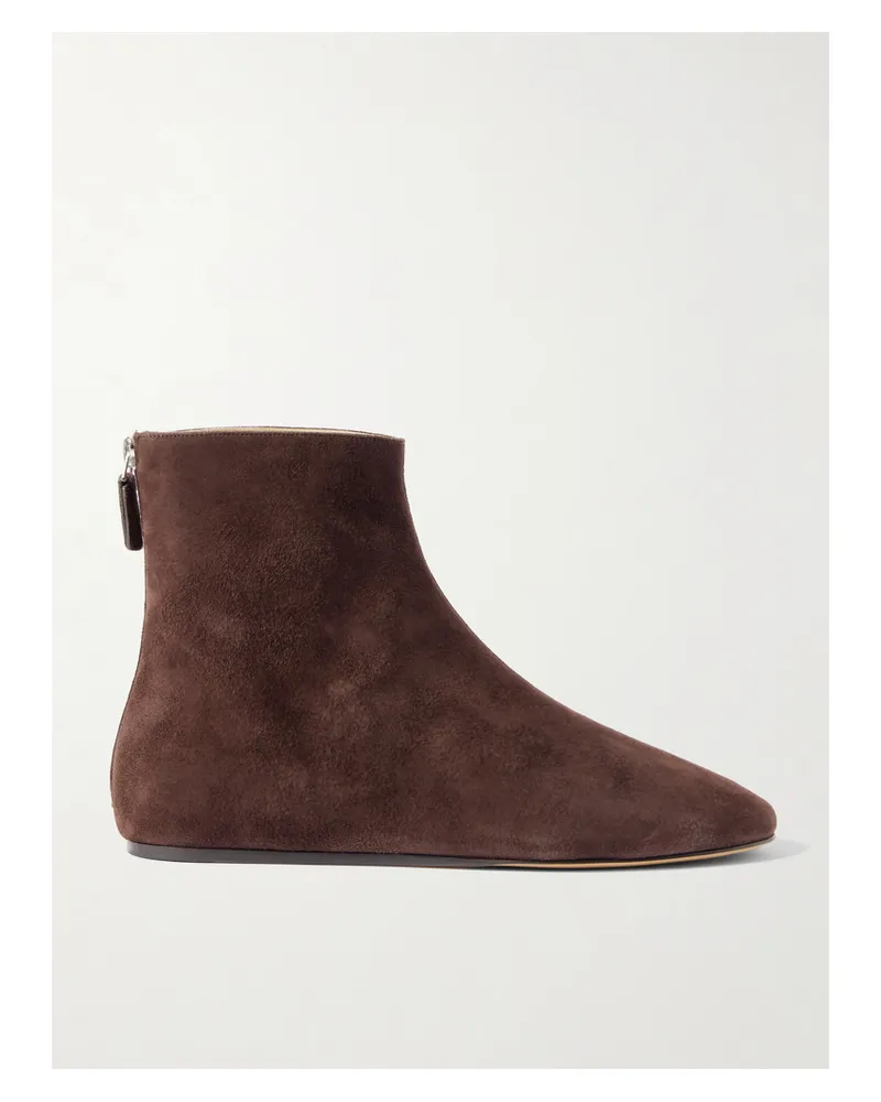 Le Monde Béryl Luna Suede Ankle Boots - Brown Brown