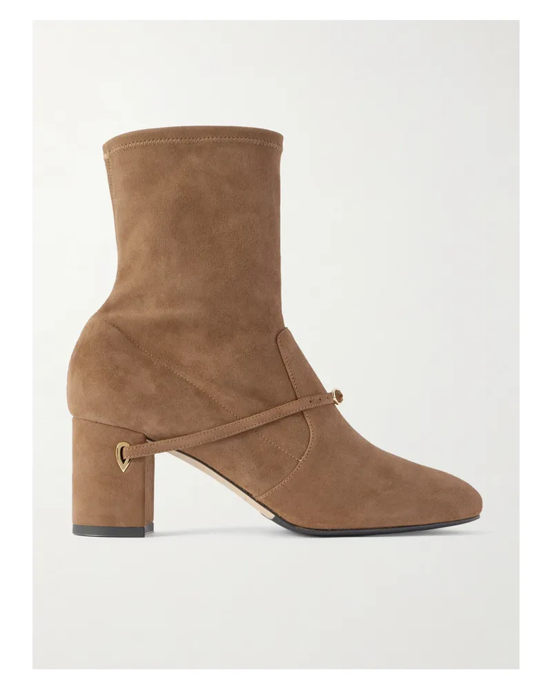 Jennifer Chamandi Dani 65 Ankle Boots Aus Veloursleder - Braun Braun