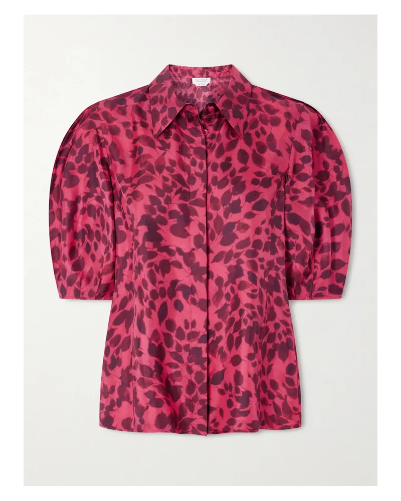 Gabriela Hearst Sansi Hemd Aus Bedrucktem Seiden-twill - Pink Pink