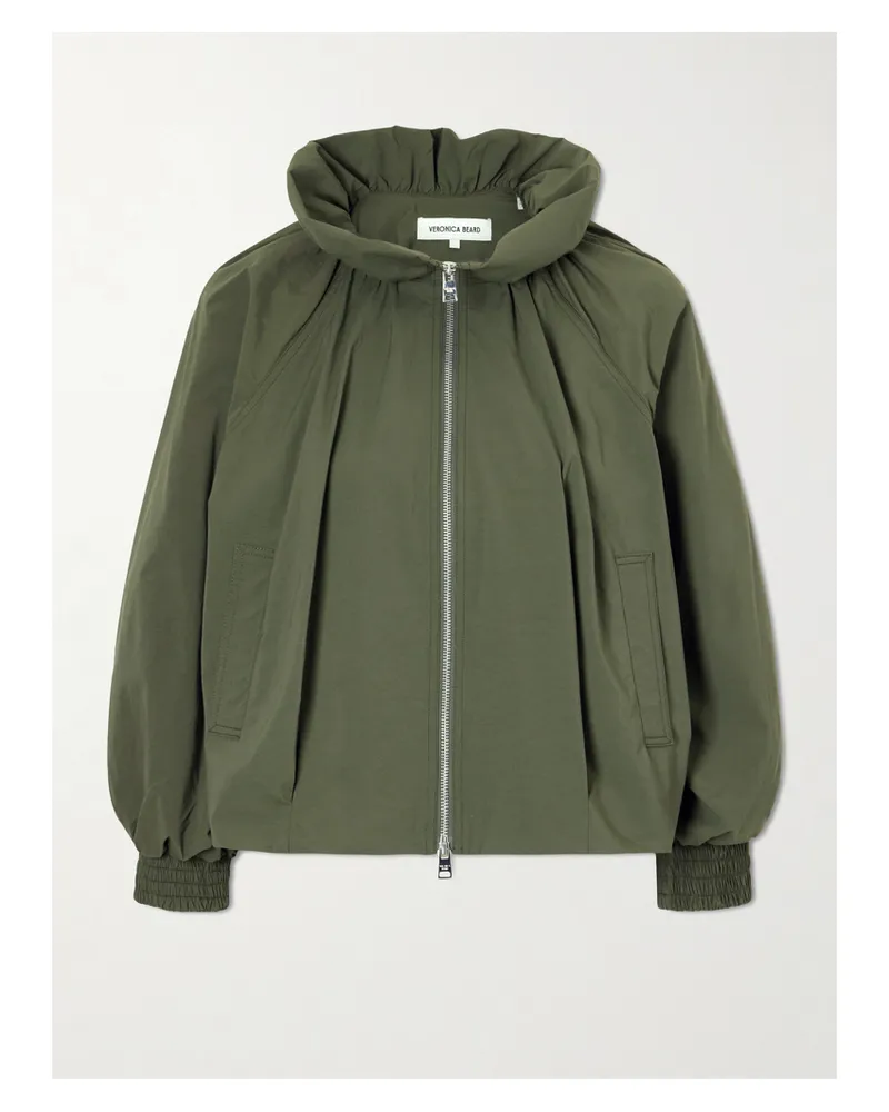 Veronica Beard Circe Faille Bomber Jacket - Green Green
