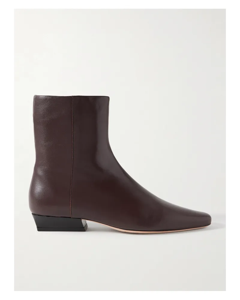 STAUD Wally Ankle Boots Aus Leder - Braun Braun