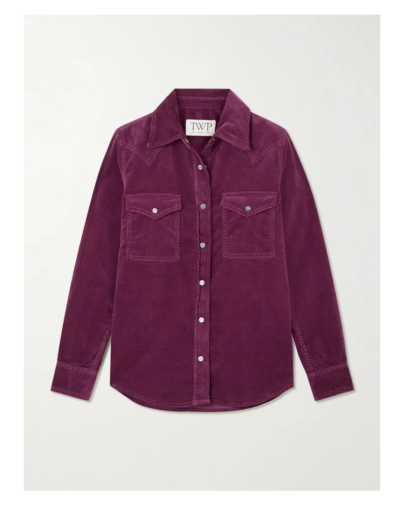 TWP Hemd Aus Cord Aus Einer Baumwollmischung - Lila Lila