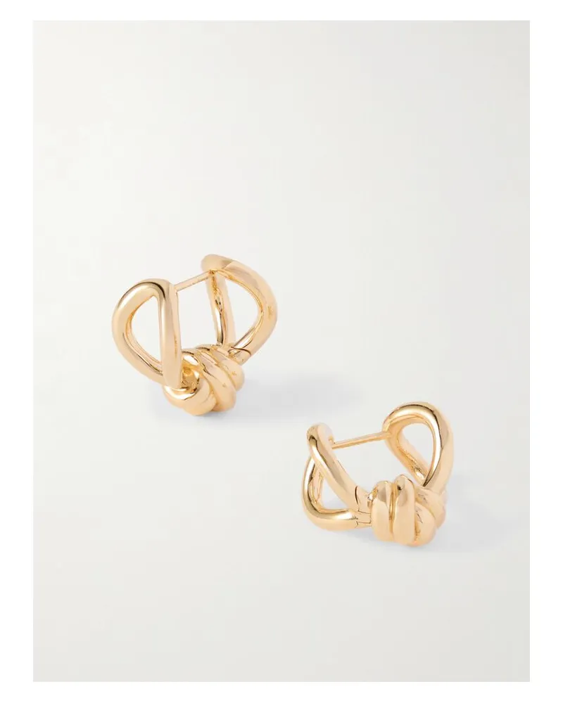 Bottega Veneta Knot Ohrringe Aus Vergoldetem Silber Gold