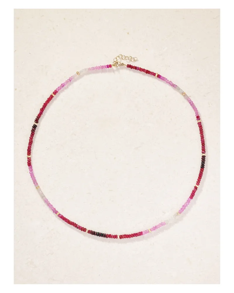 JIA JIA Arizona 14-karat Gold Ruby Necklace - Pink Pink