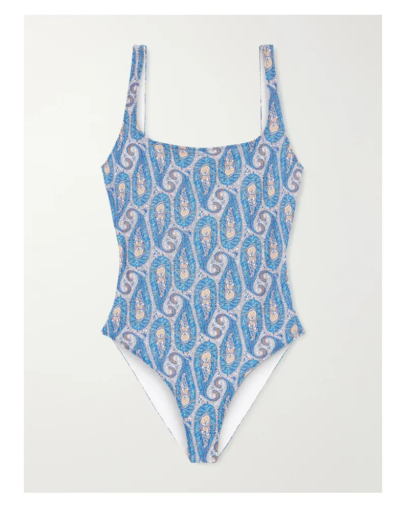 Etro Paisley-print Swimsuit - Blue Blue