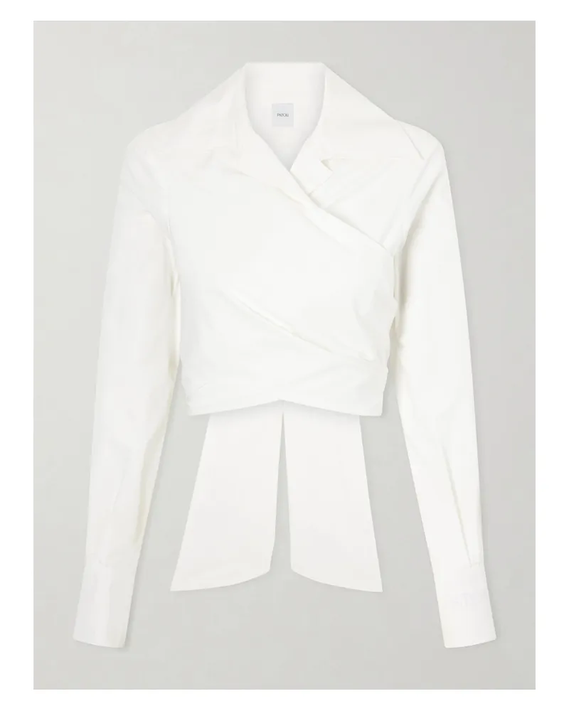 Patou Cotton-poplin Knotted Blouse - White White