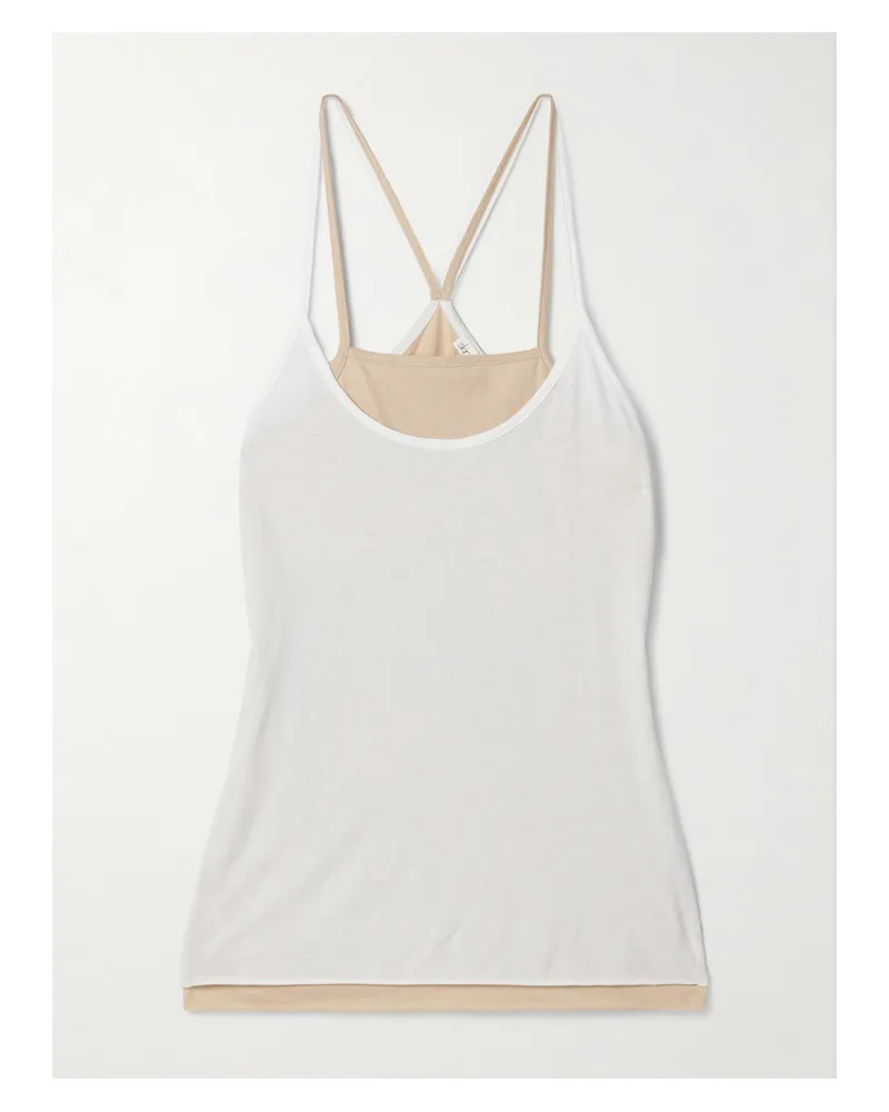 Skin Mehrlagiges Tanktop Aus Bio-pima-baumwoll-jersey - Weiß Weiß
