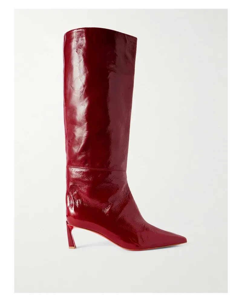 Christian Louboutin Condorocombo 55 Kniehohe Stiefel Aus Lackleder - Rot Rot