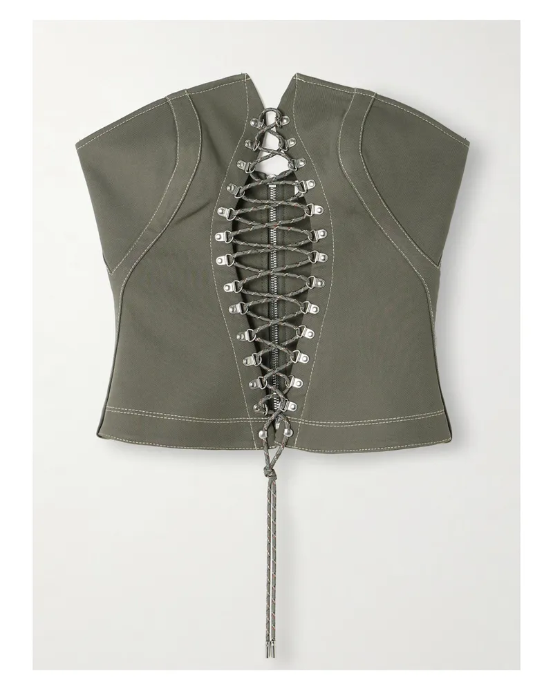 Dion Lee Bustier Aus Twill Aus Einer Biobaumwollmischung - Grau Grau
