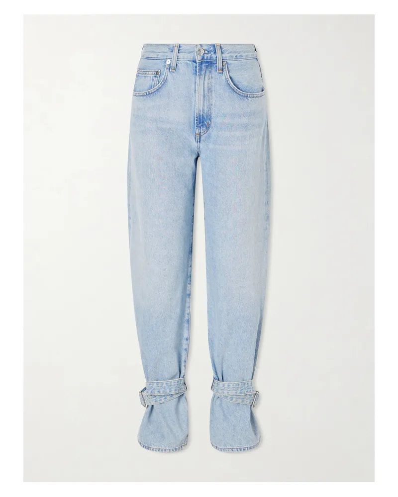 AGOLDE Belted Straight-leg Jeans - Blue Blue