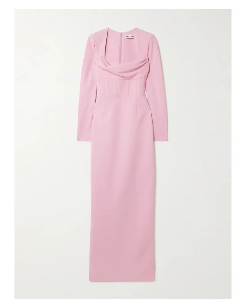 Rebecca Vallance Nemy Robe Aus Crêpe Mit Falten - Pink Pink