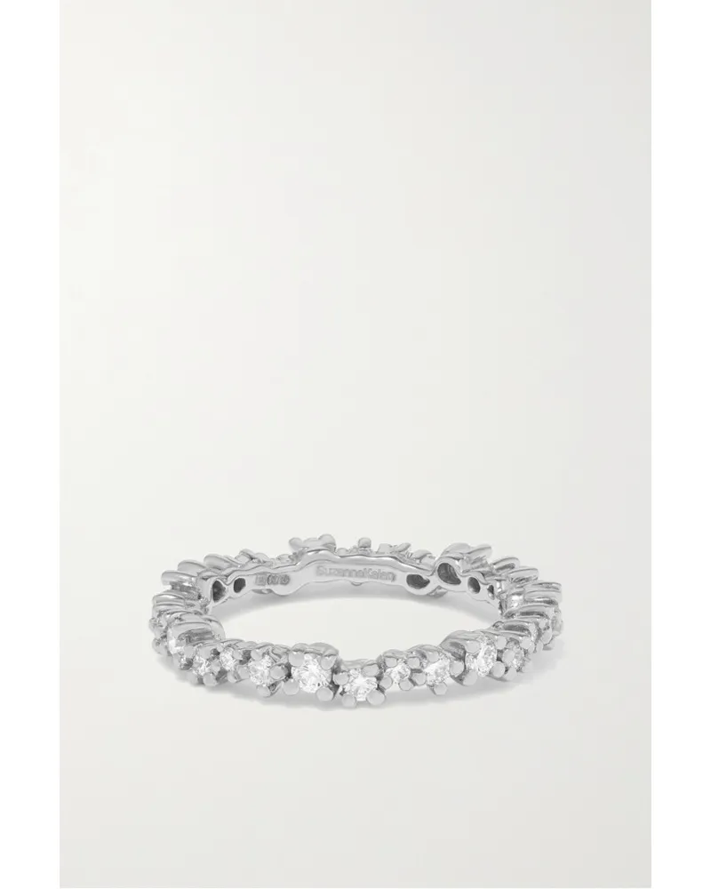 Suzanne Kalan Eternity Ring aus 18 Karat Weiß mit Diamanten Gold