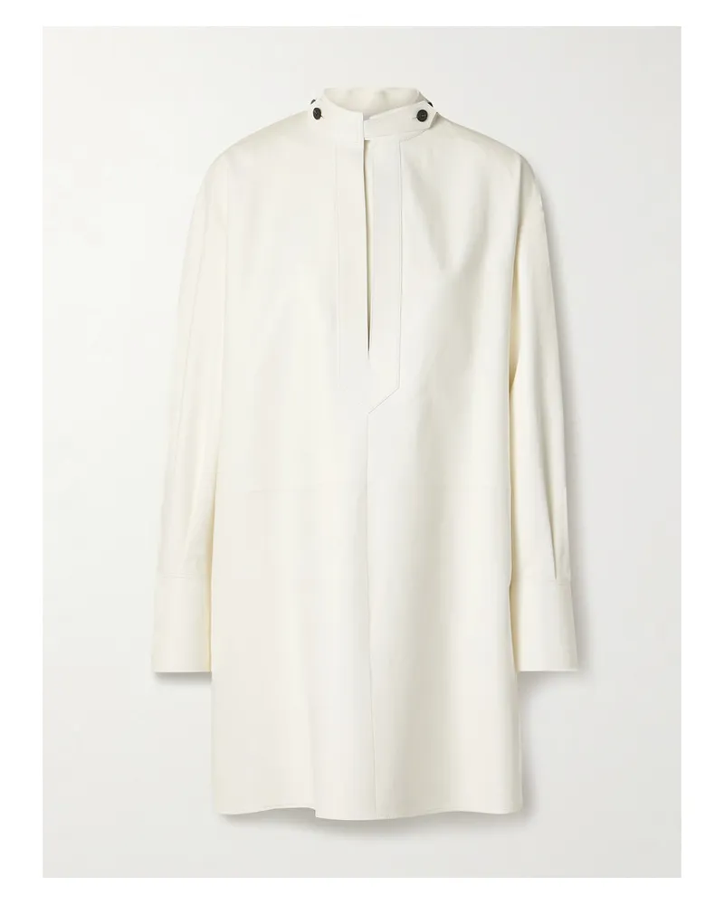 Ferragamo Tunika Aus Leder - Weiß Weiß