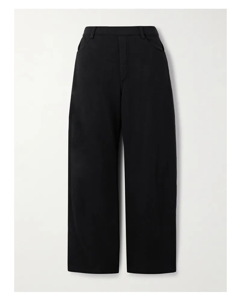 Nili Lotan Tribeca Barrel-jogginghose Aus Baumwoll-jersey - Schwarz Schwarz