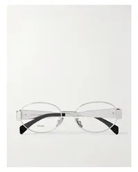 Celine Triomphe farbene Brille mit Ovalem Rahmen Silber