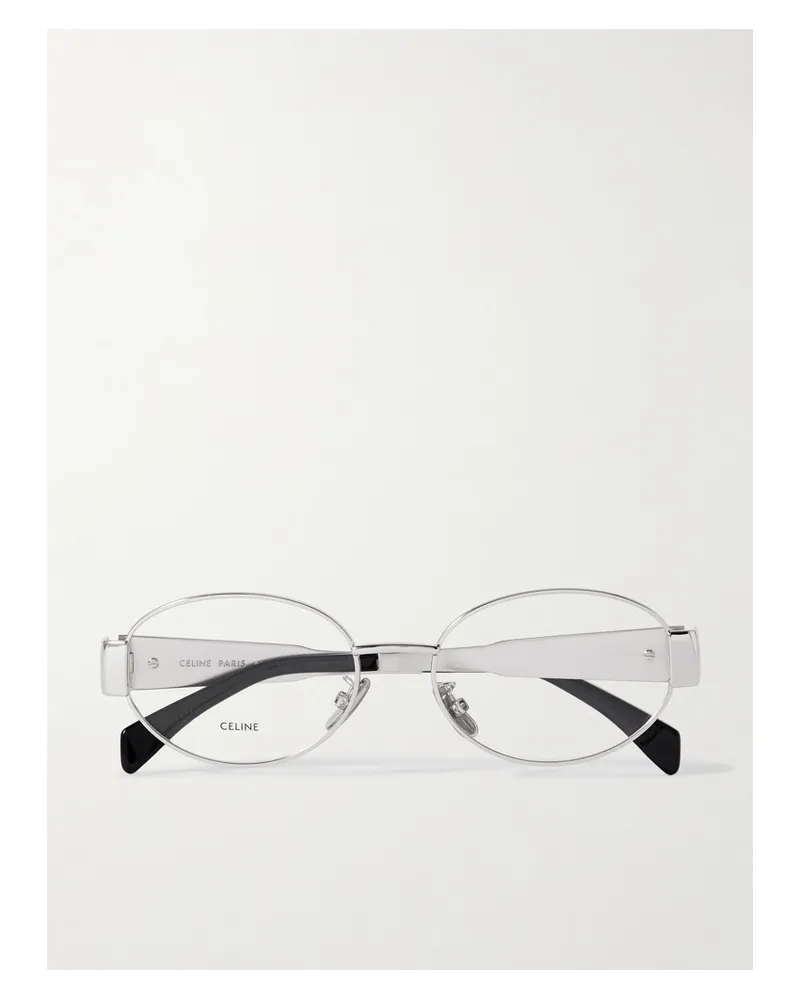 Celine Triomphe farbene Brille mit Ovalem Rahmen Silber