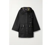 Arla Jacke Aus Einer Gewachsten Baumwollmischung Mit Kapuze - Schwarz