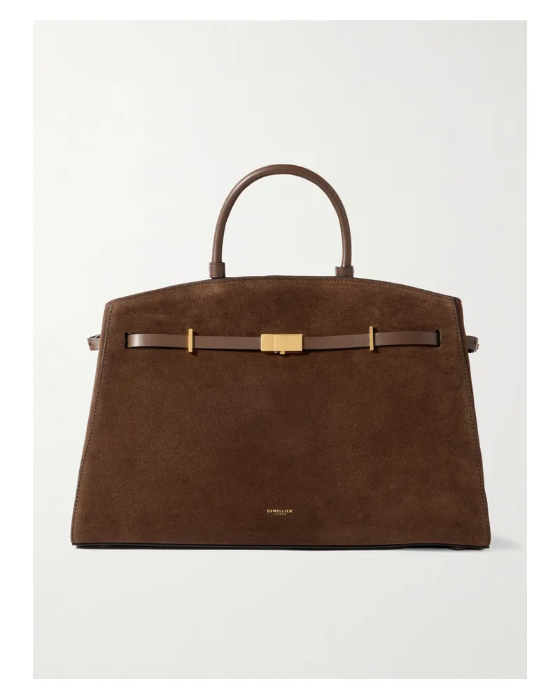 DeMELLIER The Hudson Suede Tote - Brown Brown