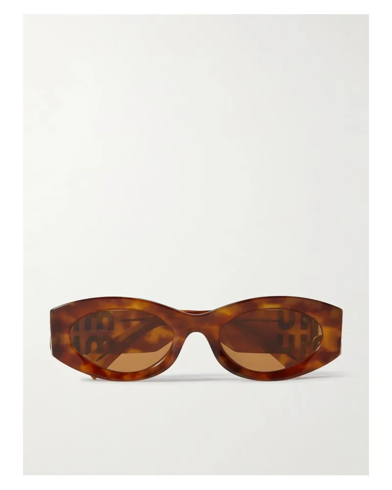 Miu Miu Glimpse Sonnenbrille Mit Ovalem Rahmen Aus Azetat In Hornoptik Horn