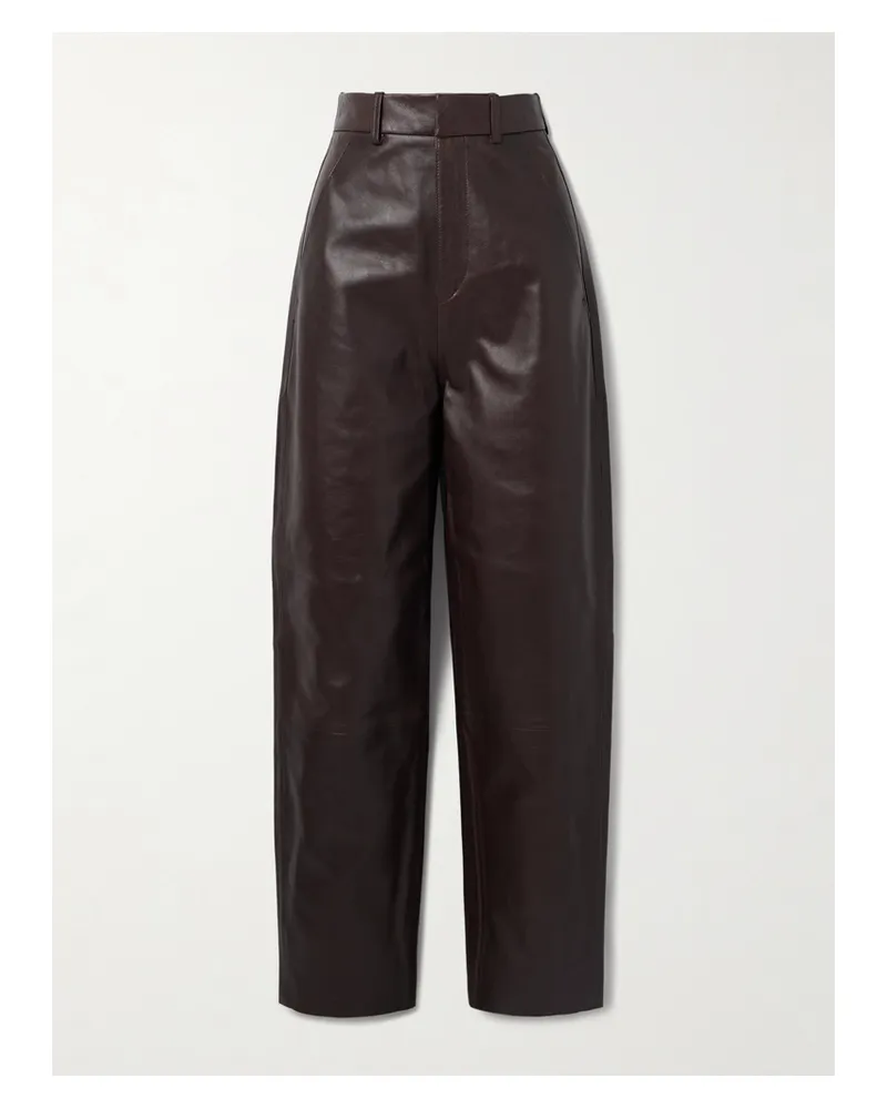 Petar Petrov Rowdy Hose Aus Leder - Braun Braun