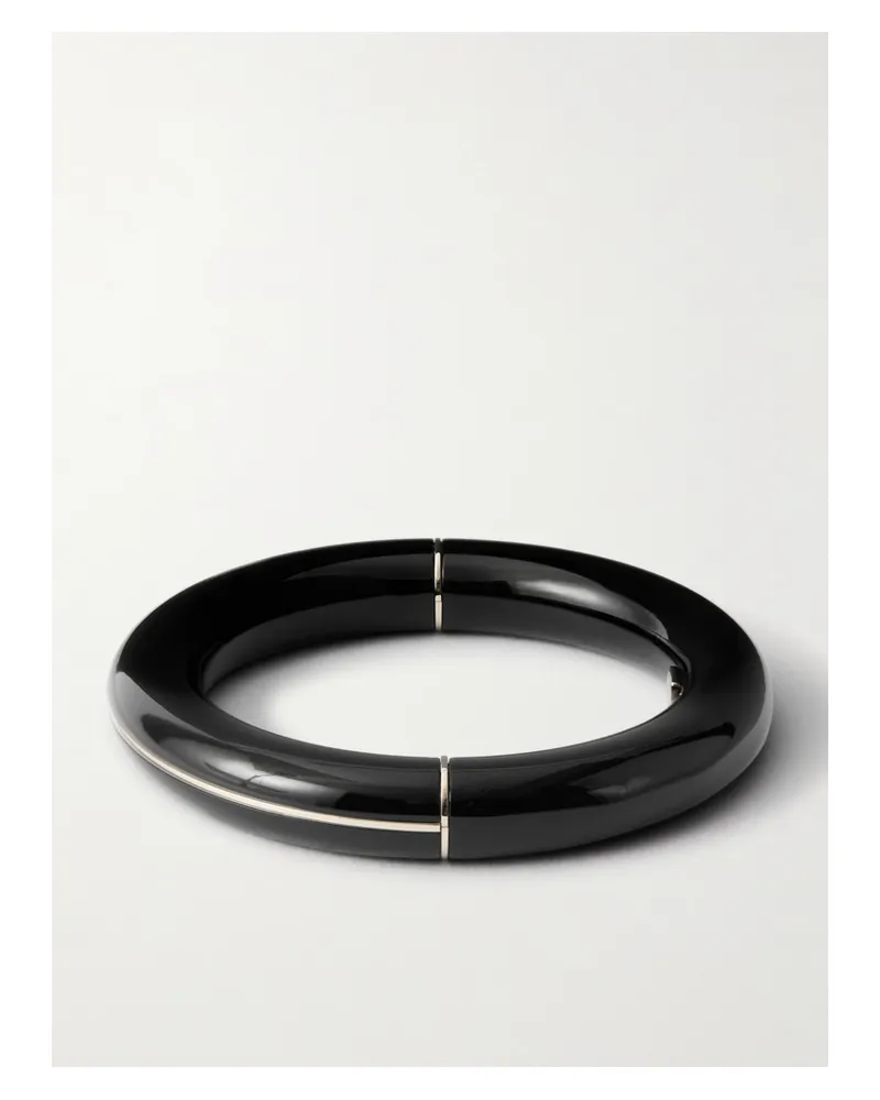 Tom Ford Silver-tone And Plexiglas® Bangle - Black Black
