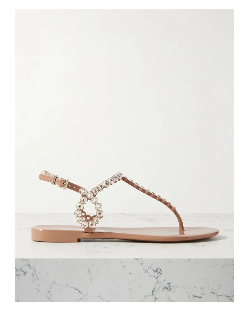 Aquazzura Almost Bare Sandalen Aus Pvc Mit Kristallen - Pink Pink