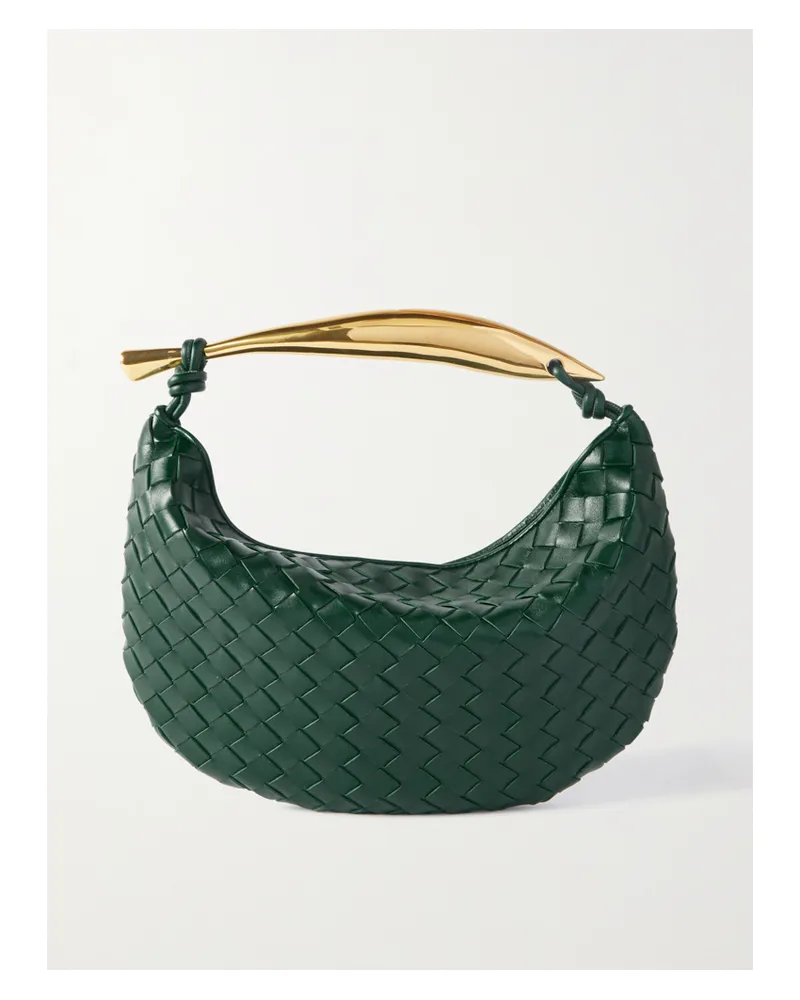 Bottega Veneta Sardine Small Intrecciato Leather Tote - Green Green