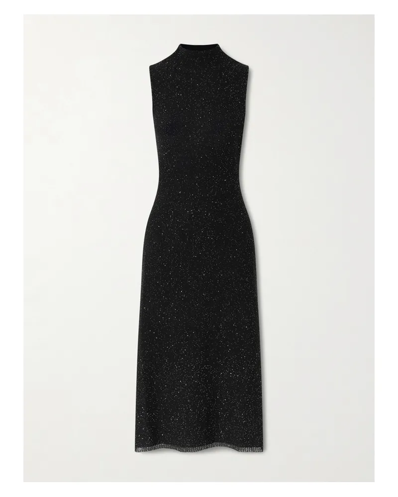 Altuzarra Marian Knitted Halterneck Midi Dress - Black Black