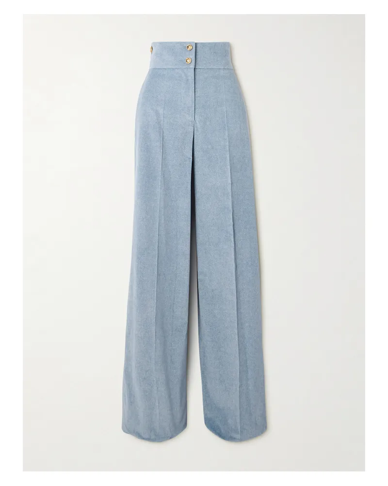 Altuzarra Rudy Hose Mit Weitem Bein Aus Baumwoll-twill - Blau Blau