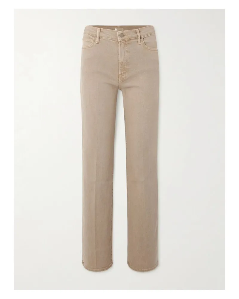 Mother The Kick It Hoch Sitzende Jeans Mit Geradem Bein - Braun Braun