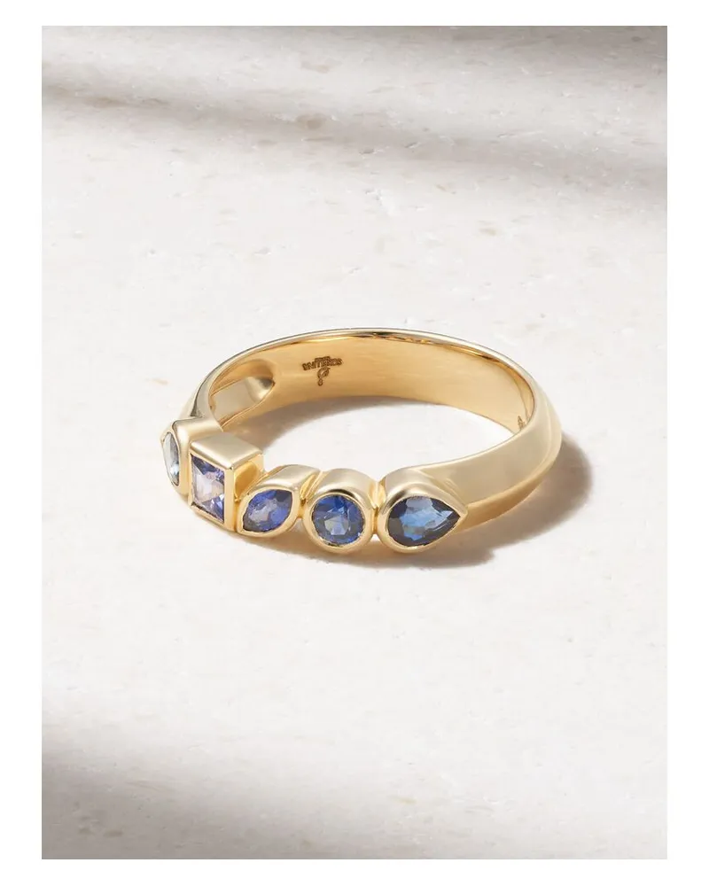 Sorellina Monroe Ring Aus 18 Karat Gold Mit Saphiren Gold