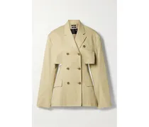 Doppelreihiger Mantel aus Baumwollgabardine