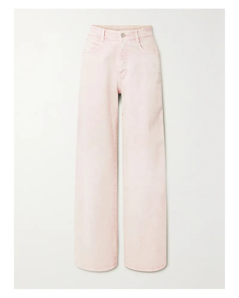 Stella McCartney Hoch Sitzende Jeans Mit Weitem Bein Und Canvas-besätzen - Orange Orange