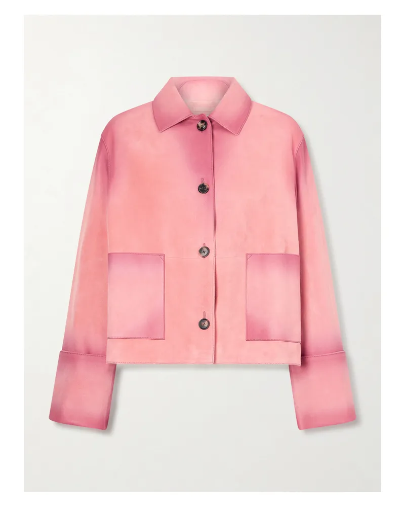Loewe Jacke Aus Veloursleder In Distressed-optik - Pink Pink