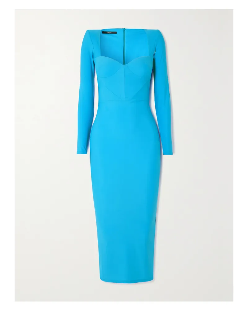 Alex Perry Lennon Midikleid Aus Stretch-jersey - Blau Blau