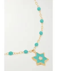 Gigi Clozeau Classic Gigi Star Kette aus 18 Karat Gold Blau