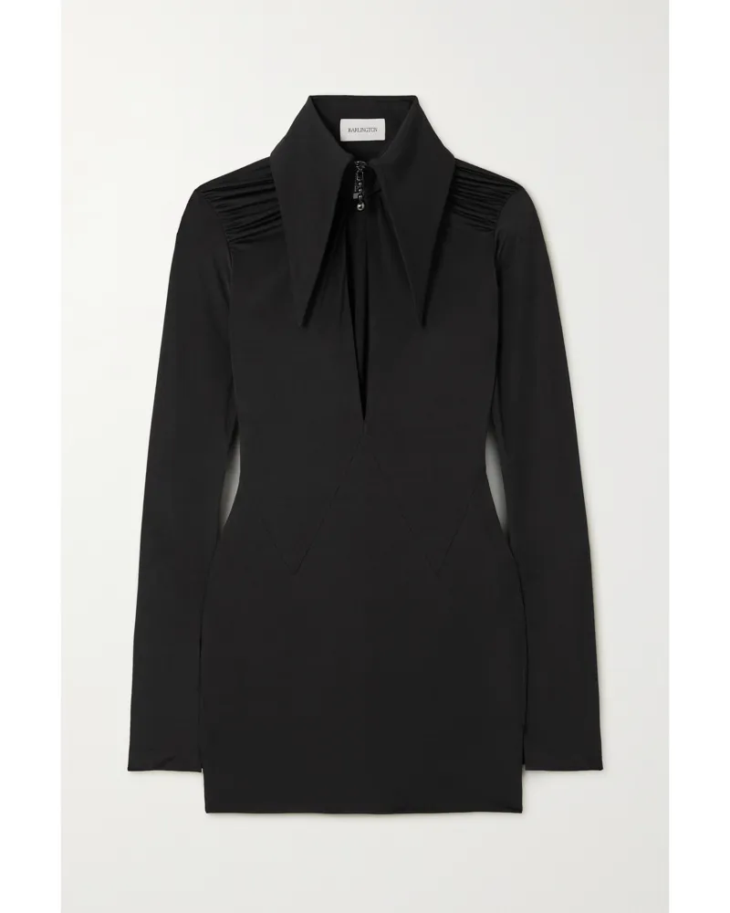 16ARLINGTON Adara Minikleid Aus Stretch-jersey Mit Cut-out - Schwarz Schwarz