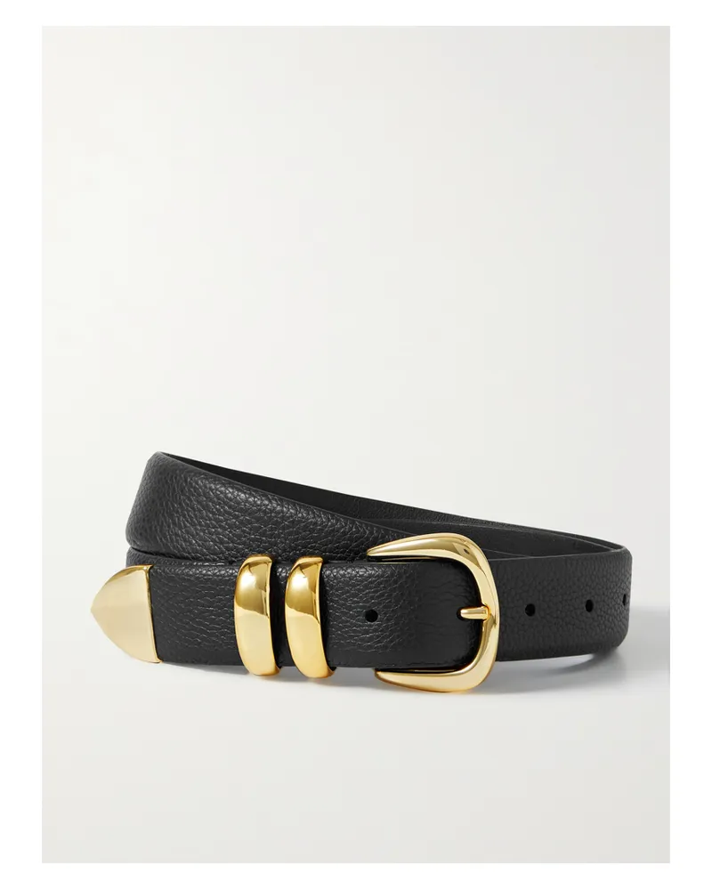 Anderson's Textured-leather Belt - Black Black