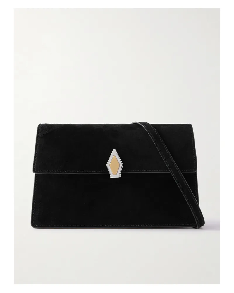 Métier Parallel 22 Small Suede Shoulder Bag - Black Black