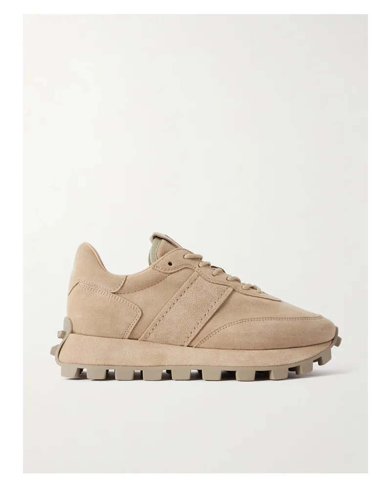TOD'S Sportiva Run Sneakers Aus Veloursleder - Neutral Neutral