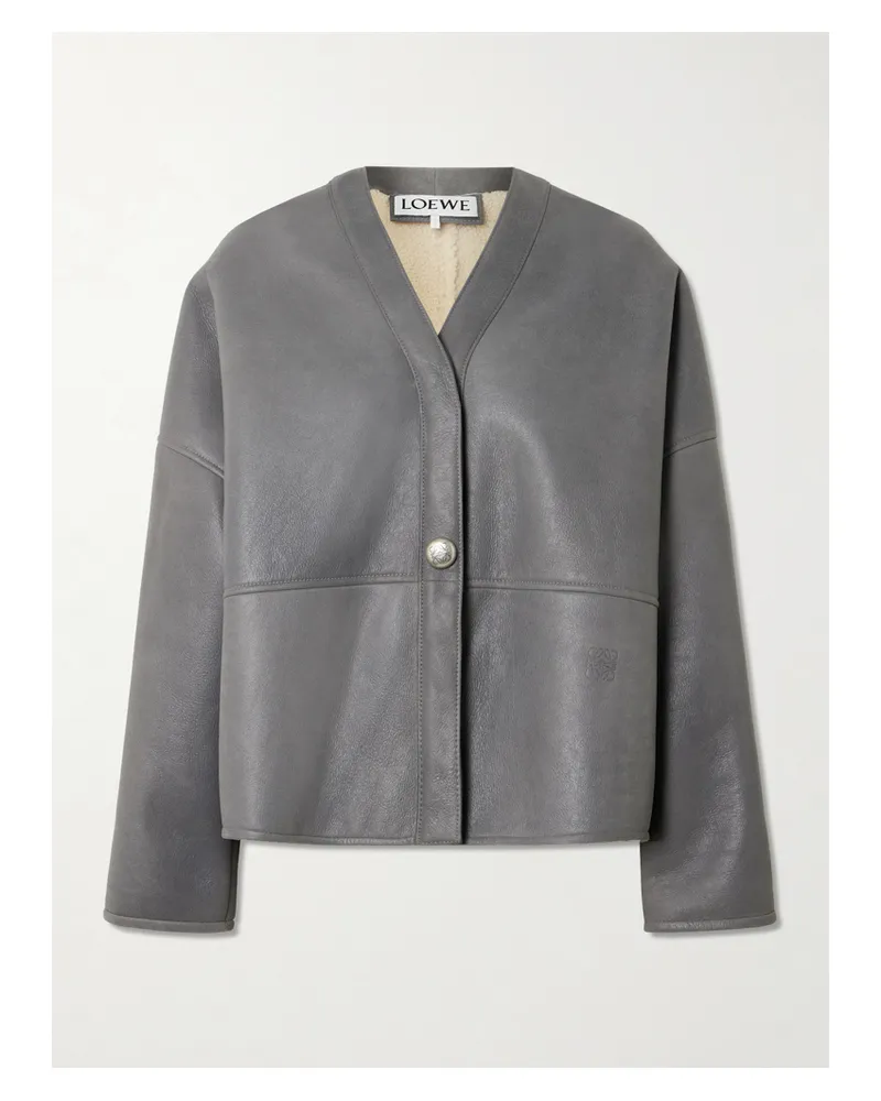 Loewe Shearling Jacket - Gray Gray
