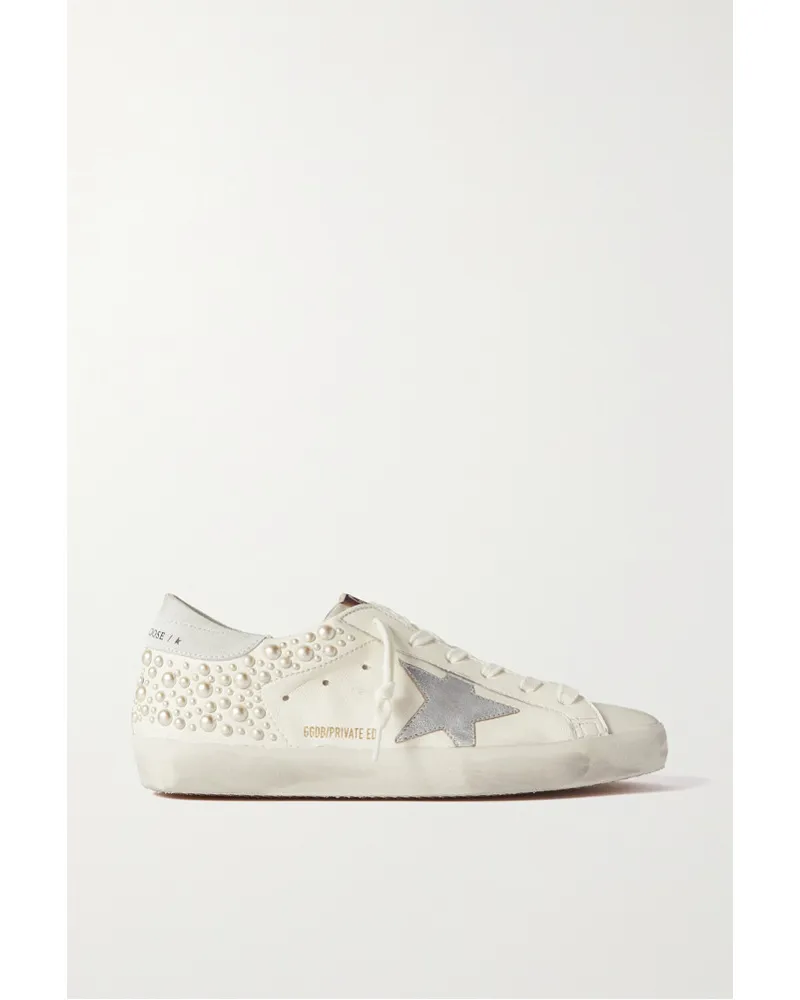 Golden Goose Superstar Sneakers aus Leder Weiß