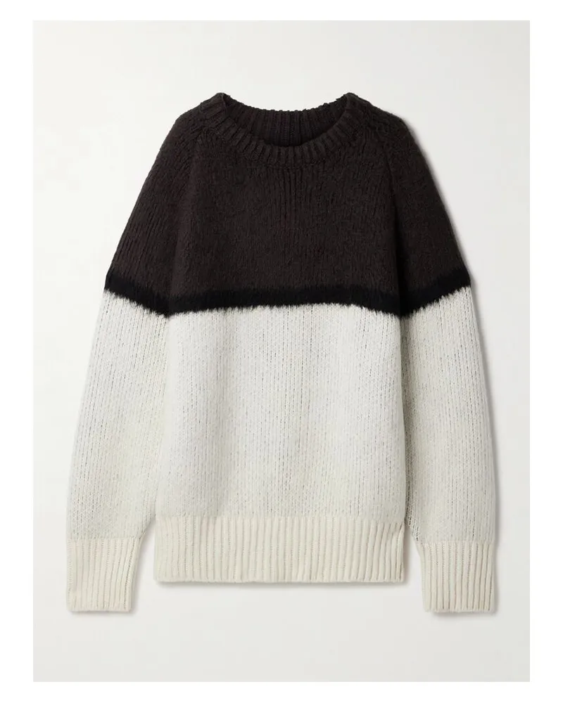 KHAITE Martina Oversized-pullover Aus Einer Gerippten Kaschmir-mohairmischung - Braun Braun