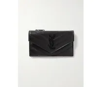 Monogramme Quilted Textured-leather Wallet - Black