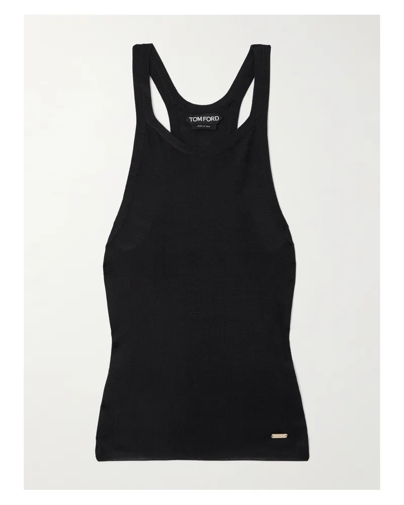 Tom Ford Tanktop Aus Seide Mit Verzierungen - Schwarz Schwarz