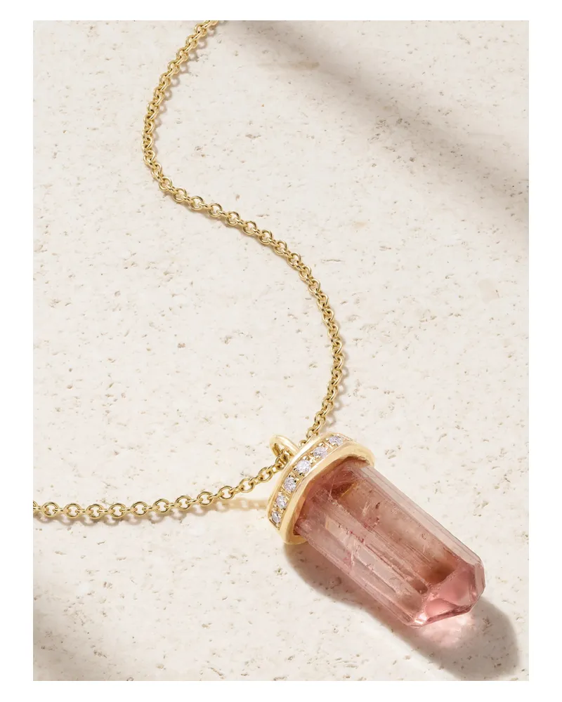 JIA JIA Kette Aus Gold Mit Turmalin Und Diamanten - Pink Pink