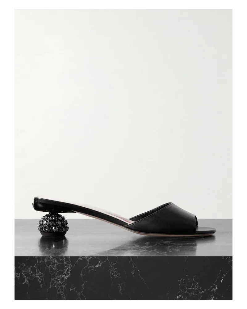 Roger Vivier Mules Aus Leder Mit Verzierungen - Schwarz Schwarz
