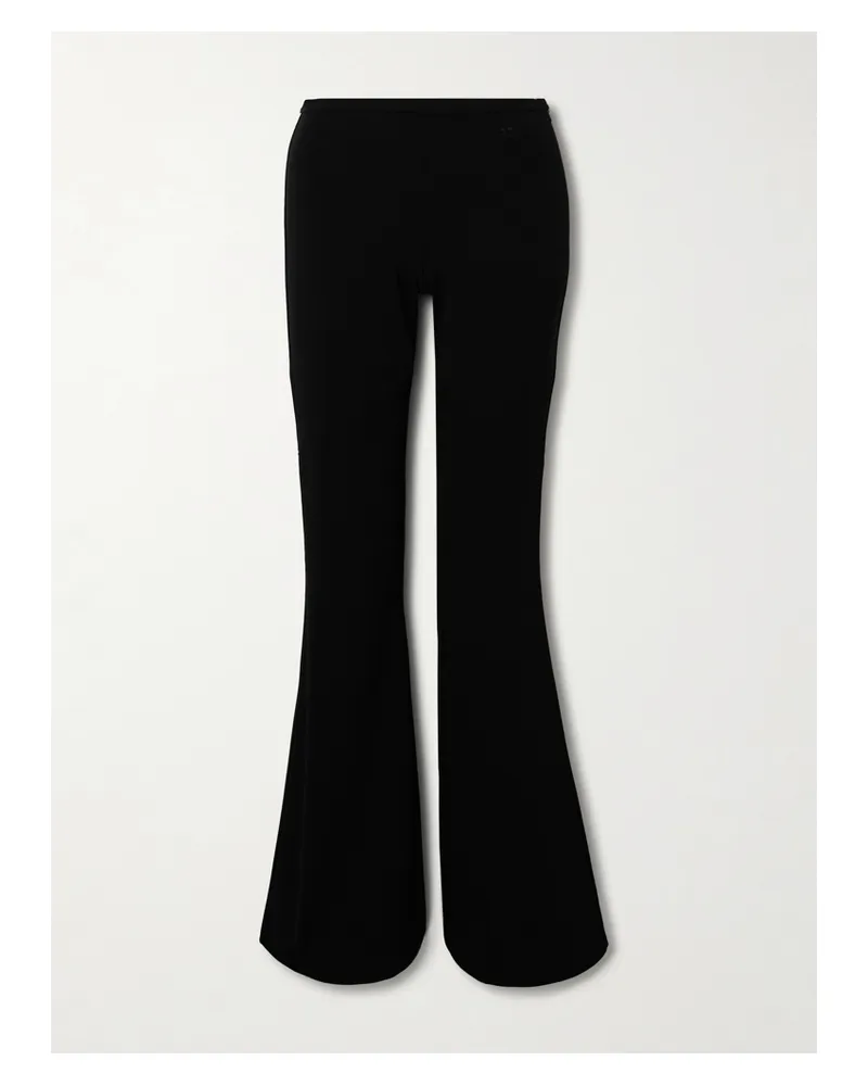 Courrèges Ellipse Schlaghose Aus Jersey Mit Reißverschlüssen - Schwarz Schwarz