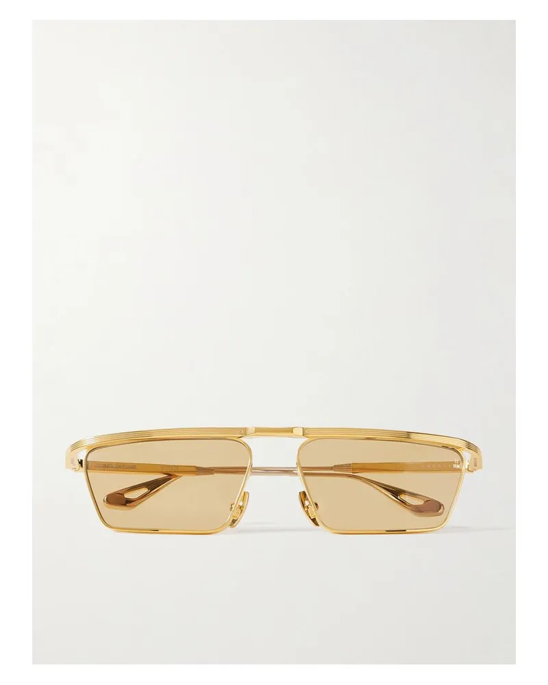 Jacques Marie Mage Bogart Goldfarbene Sonnenbrille Mit D-rahmen Gold